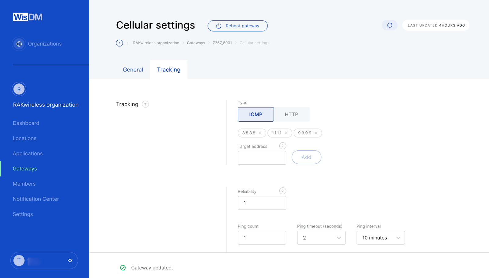 Network Interface Tracking